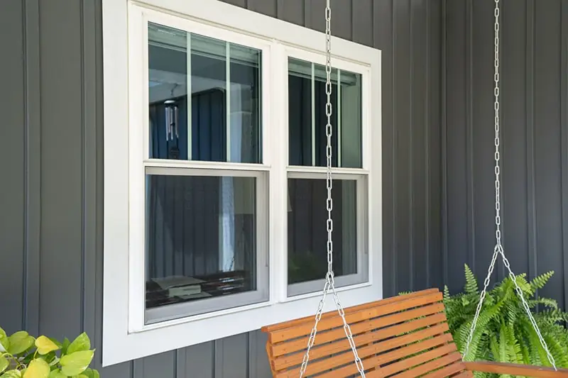 House with grey siding that had a recent marvin windows installation in Minneapolis, MN