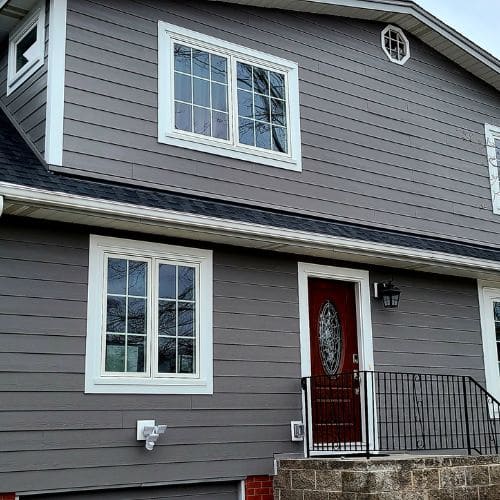James Hardie Plank Siding in Aged Pewter