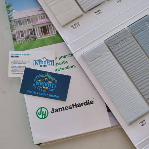 Close-up of James Hardie siding products by Wright at Home Roofing & Exteriors in Minneapolis, MN