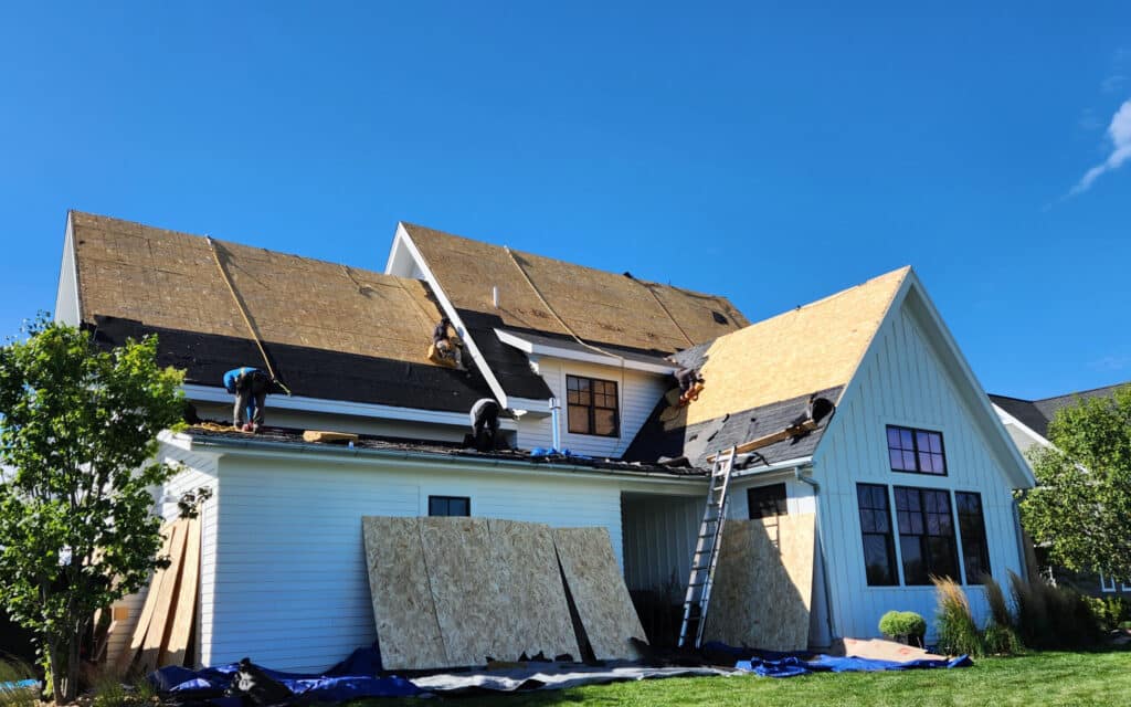 Residential asphalt shingle roof installation with clean lines and professional craftsmanship by Wright at Home Roofing & Exteriors
