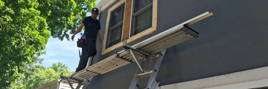 Residential roofing and siding services in St. Louis Park, MN by Wright at Home Roofing & Exteriors.