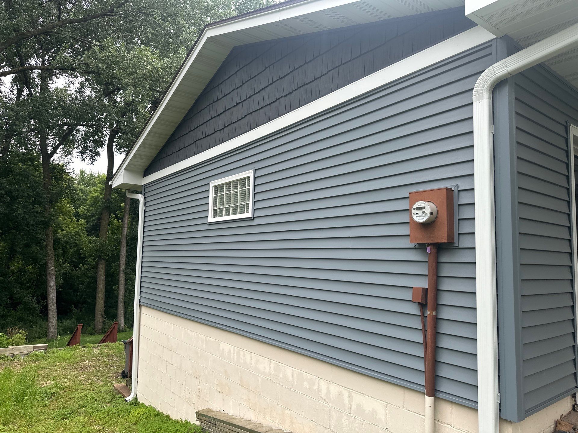 Blue Siding on House Exterior