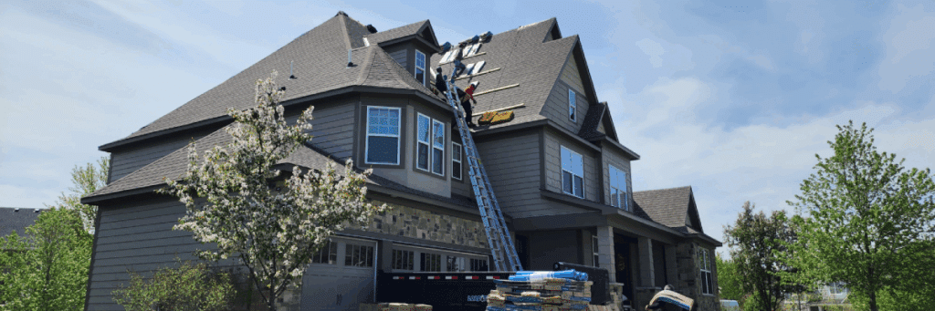 Completed new roof in Minneapolis highlighting transparent pricing by Wright at Home Roofing & Exteriors