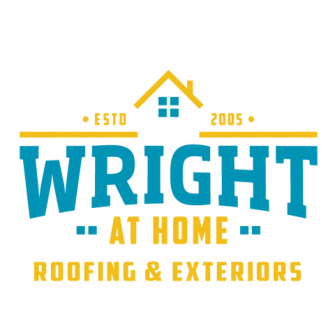 Wright at home roofing & exteriors logo